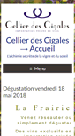 Mobile Screenshot of cellierdescigales.com